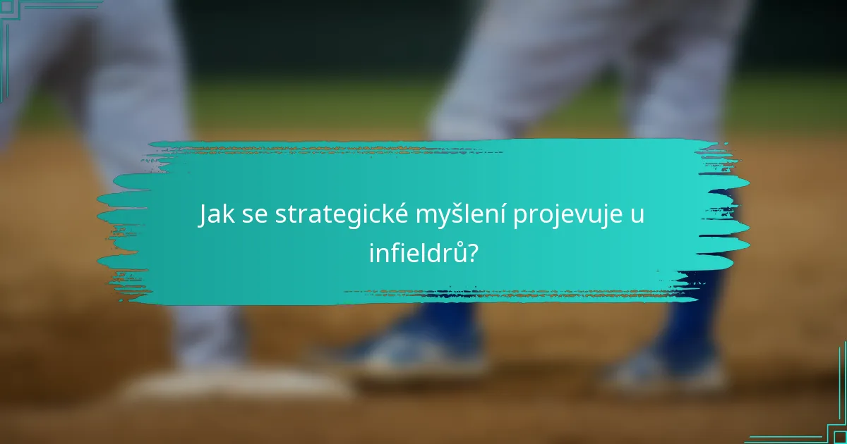 Jak se strategické myšlení projevuje u infieldrů?