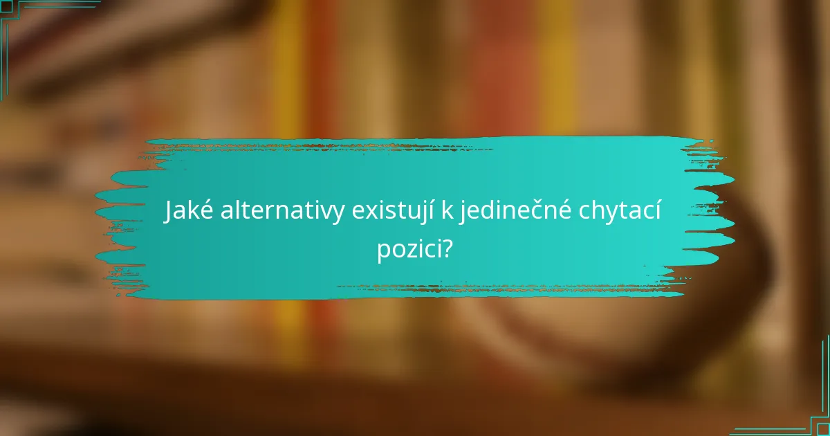 Jaké alternativy existují k jedinečné chytací pozici?