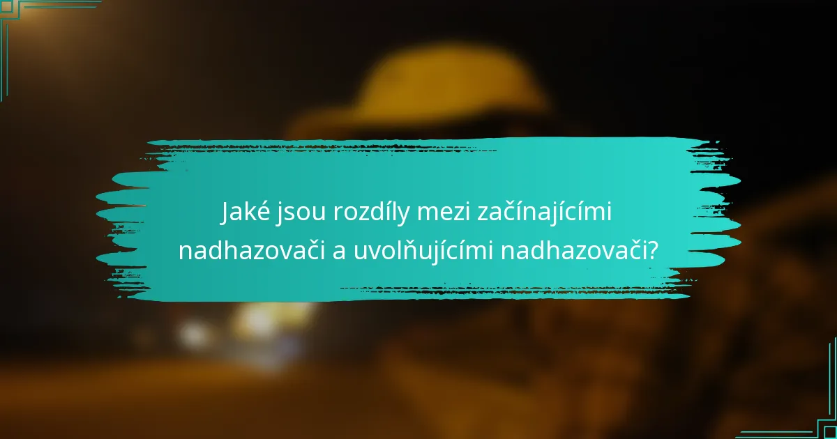 Jaké jsou rozdíly mezi začínajícími nadhazovači a uvolňujícími nadhazovači?